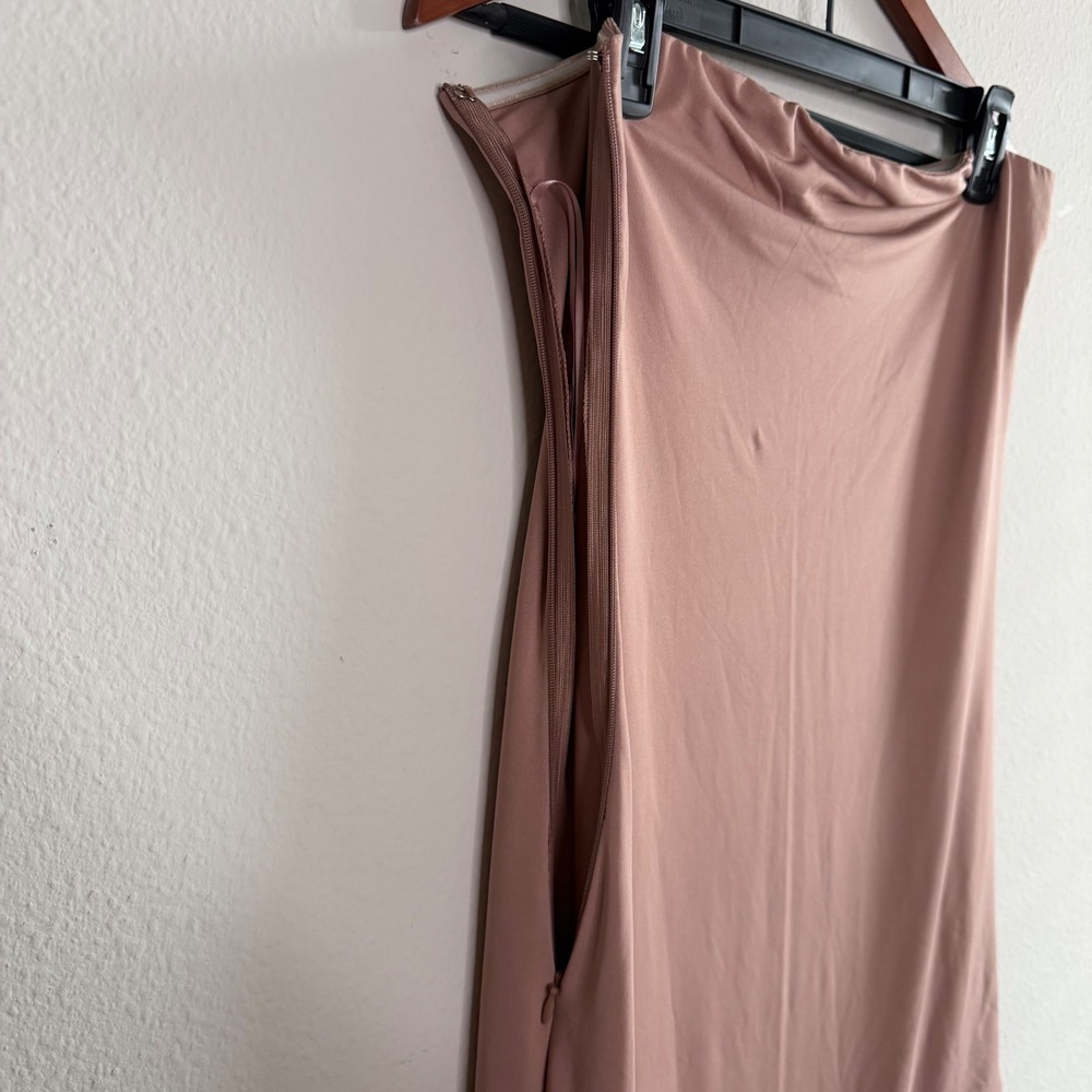 superdown Toni Slit Maxi Dress Womens Large Mocha Brown Bodycon Evening Wedding - Picture 7 of 11